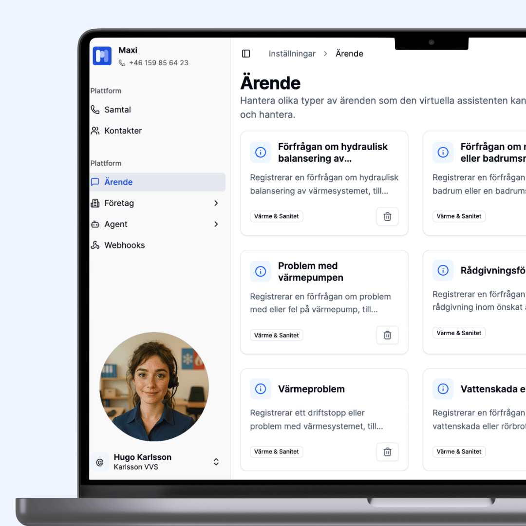 Ask Maxi anledningar till samtalet